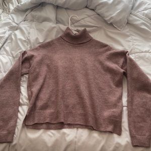 Pink long sleeve turtle neck